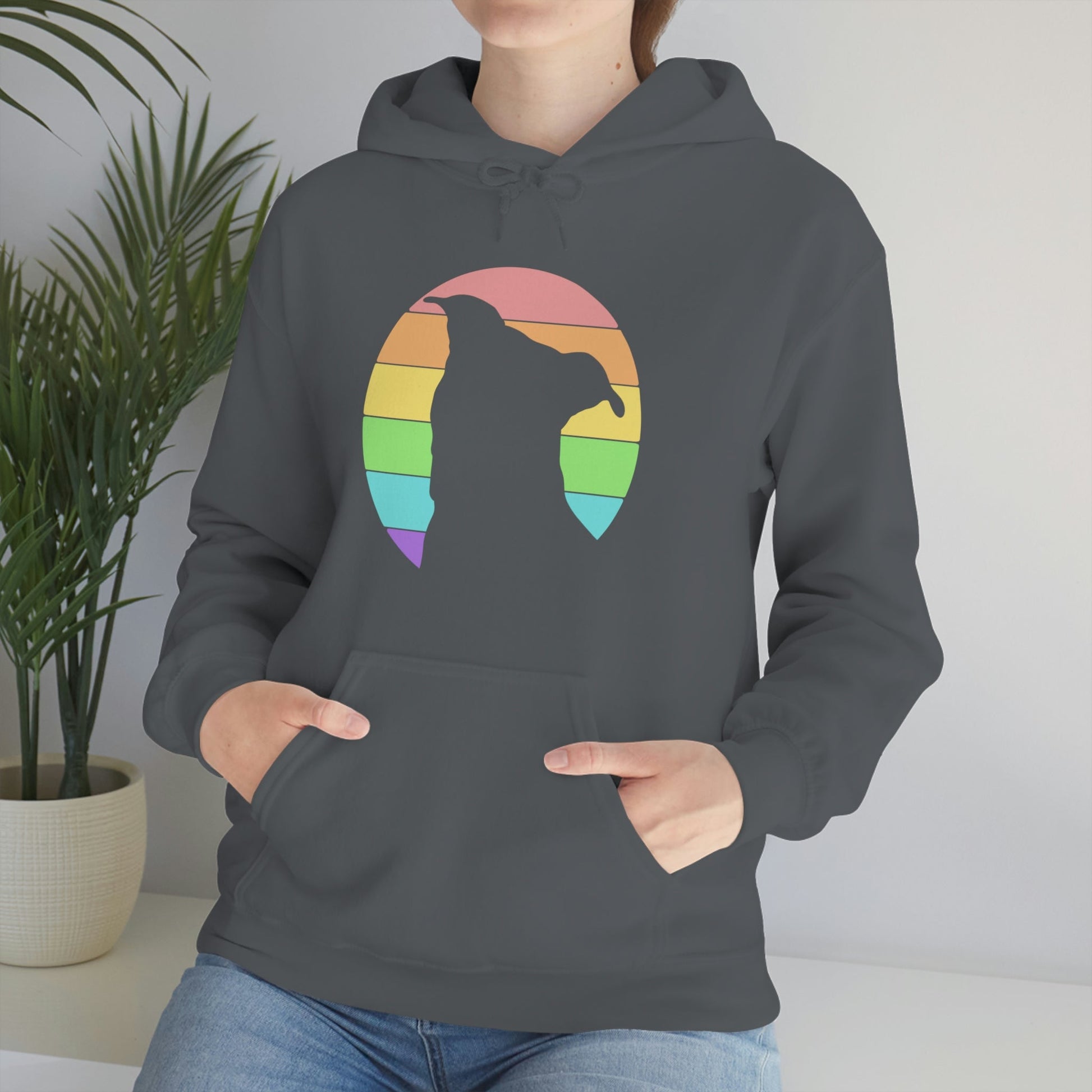 LGBTQ+ Pride | Pit Bull Silhouette | Hooded Sweatshirt - Detezi Designs-26263280747419168214