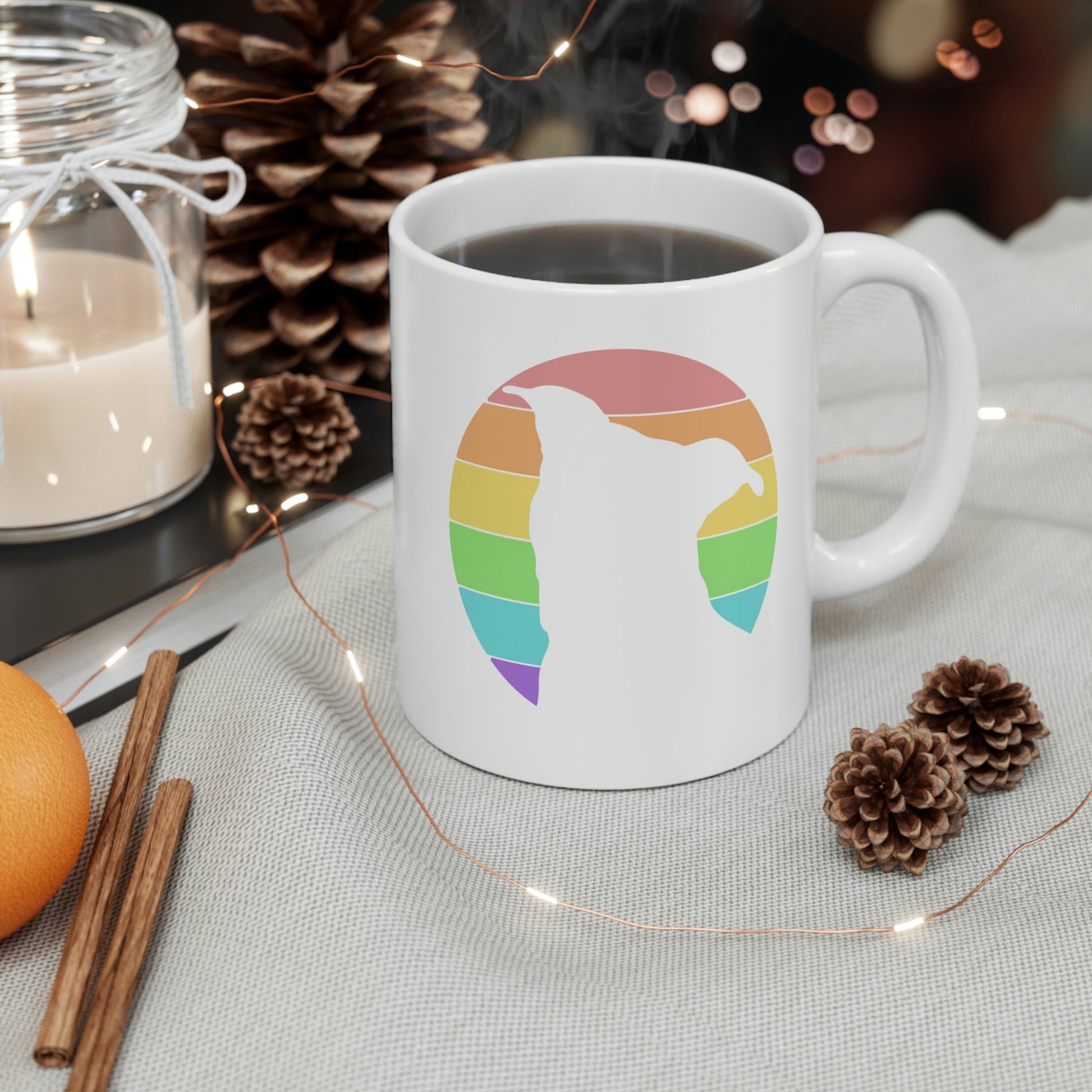 LGBTQ+ Pride | Pit Bull Silhouette | Mug - Detezi Designs-24217482943236569985