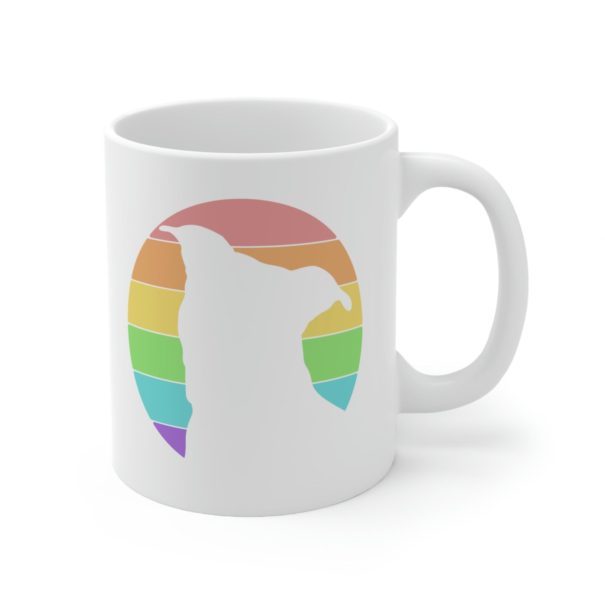 LGBTQ+ Pride | Pit Bull Silhouette | Mug - Detezi Designs-24217482943236569985