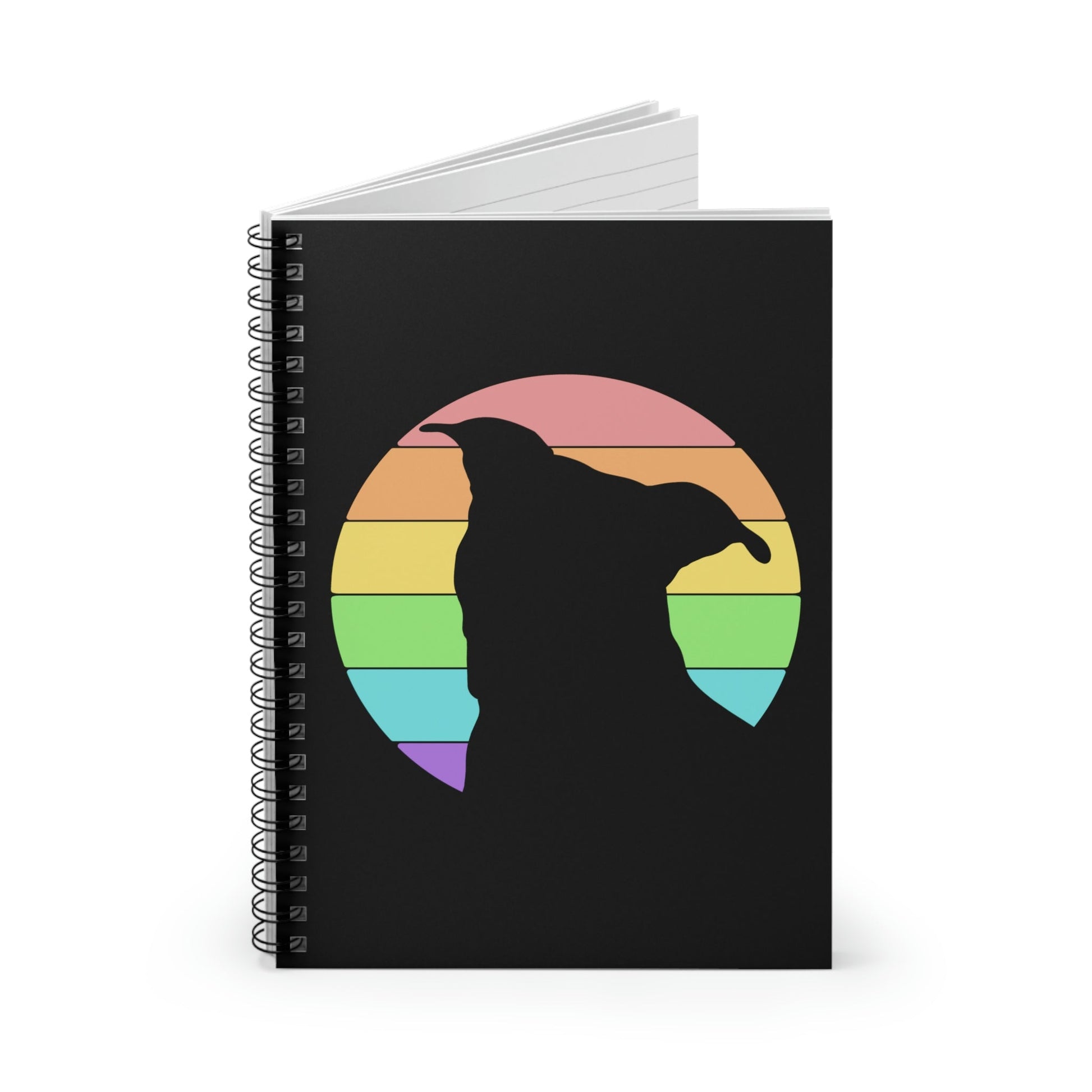 LGBTQ+ Pride | Pit Bull Silhouette | Notebook - Detezi Designs-21817124086007660423