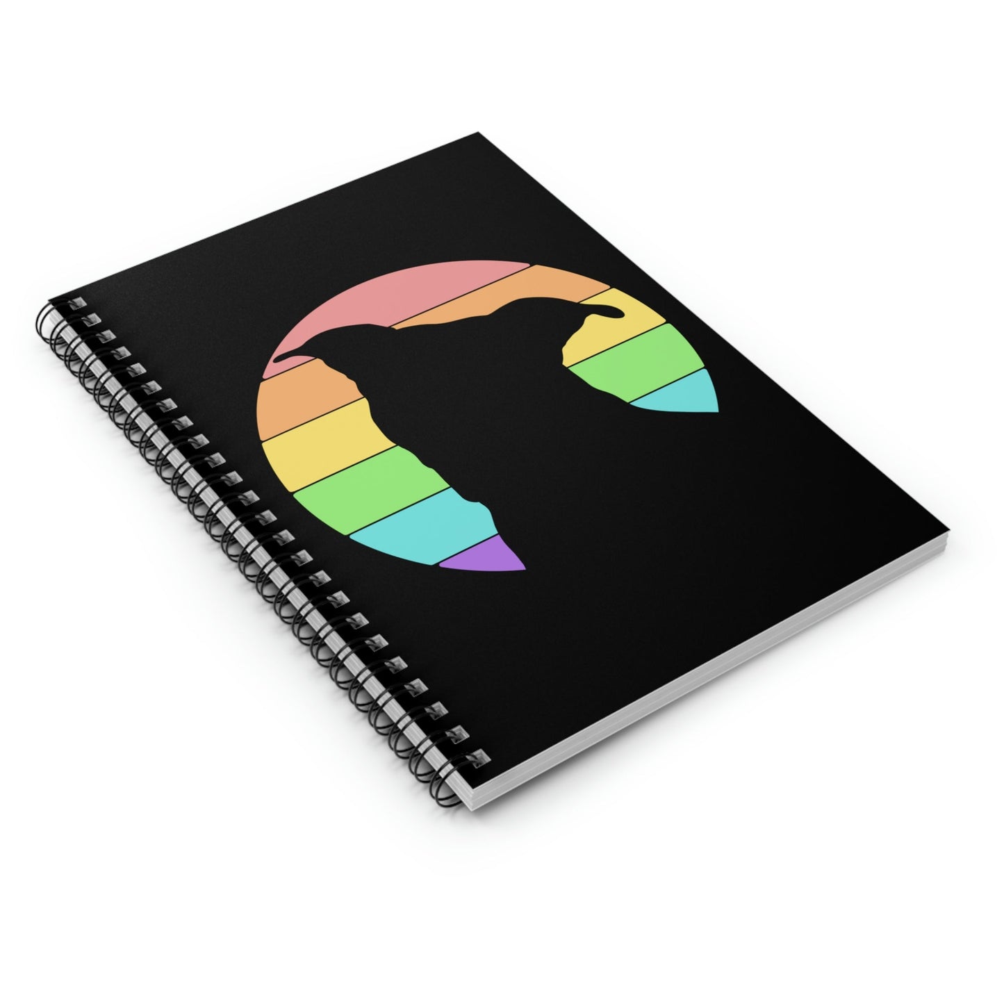 LGBTQ+ Pride | Pit Bull Silhouette | Notebook - Detezi Designs-21817124086007660423