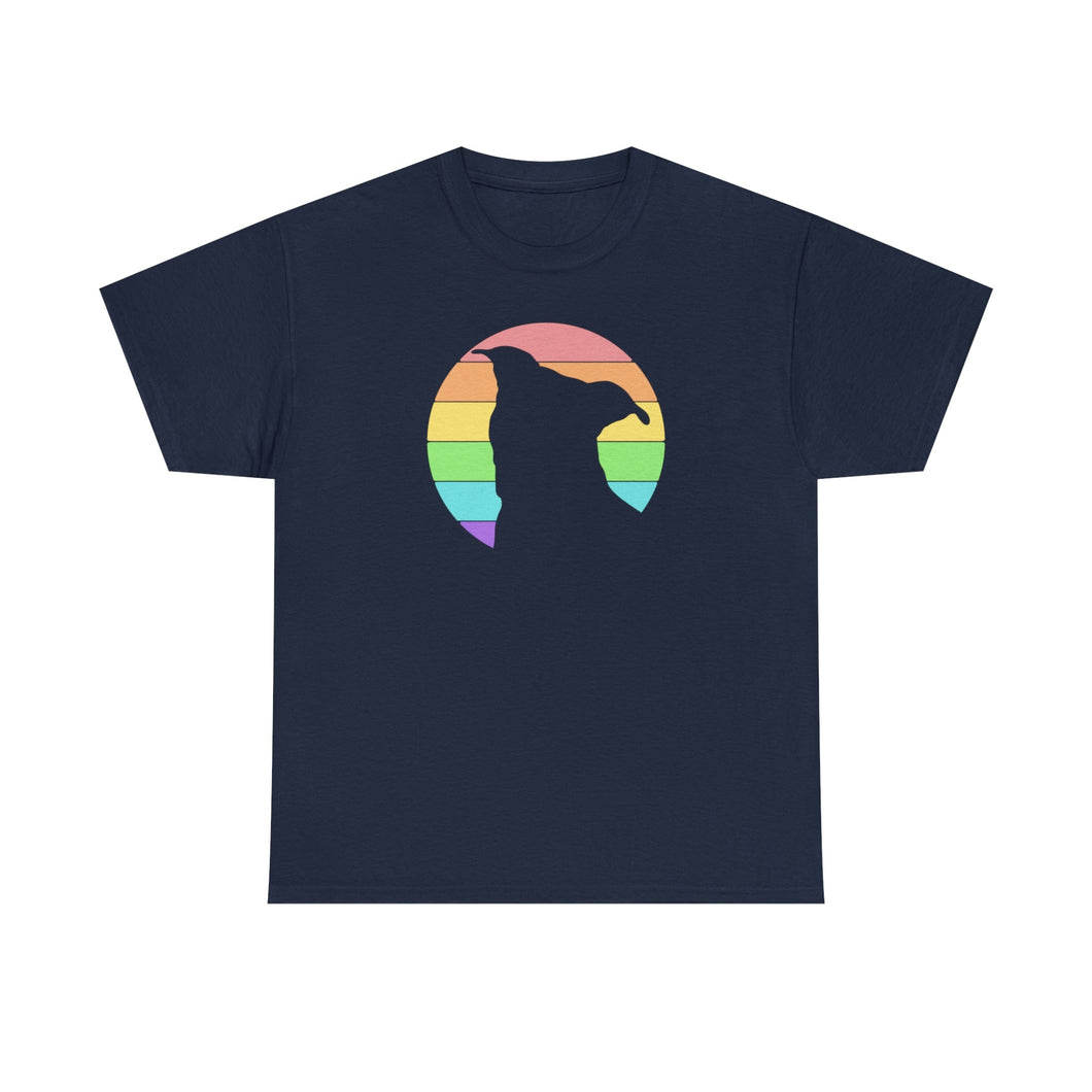 LGBTQ+ Pride | Pit Bull Silhouette | T-shirt - Detezi Designs-25657025123613369513