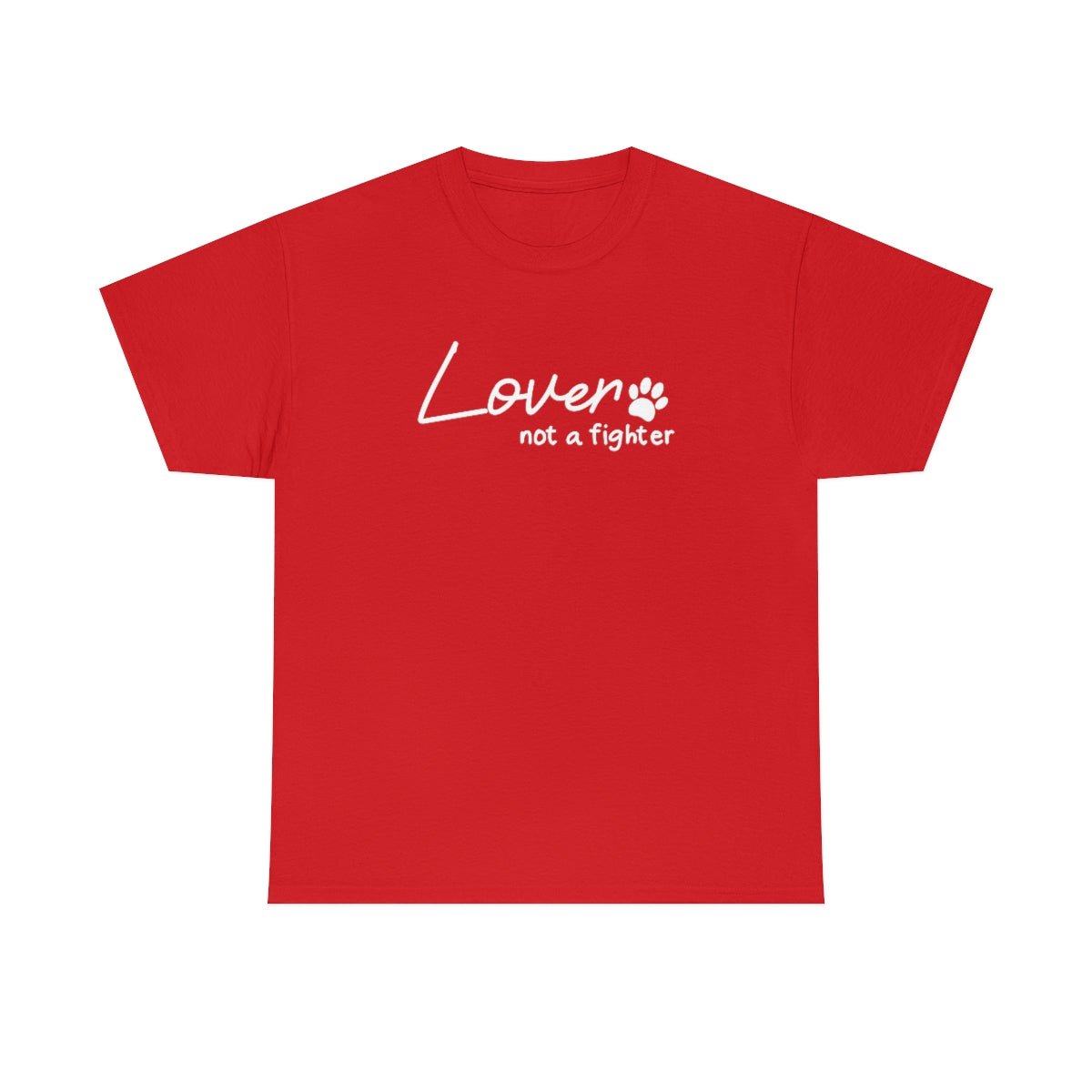 Lover, Not A Fighter | Text Tees - Detezi Designs-14138552967684422036