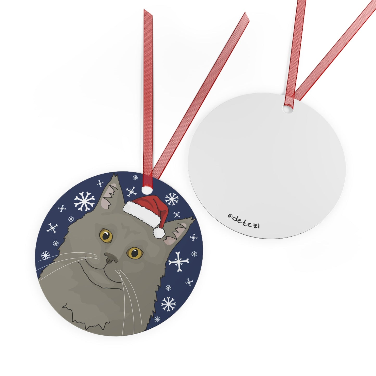 Maine Coon Cat | 2023 Holiday Ornament - Detezi Designs-15782019949339234864