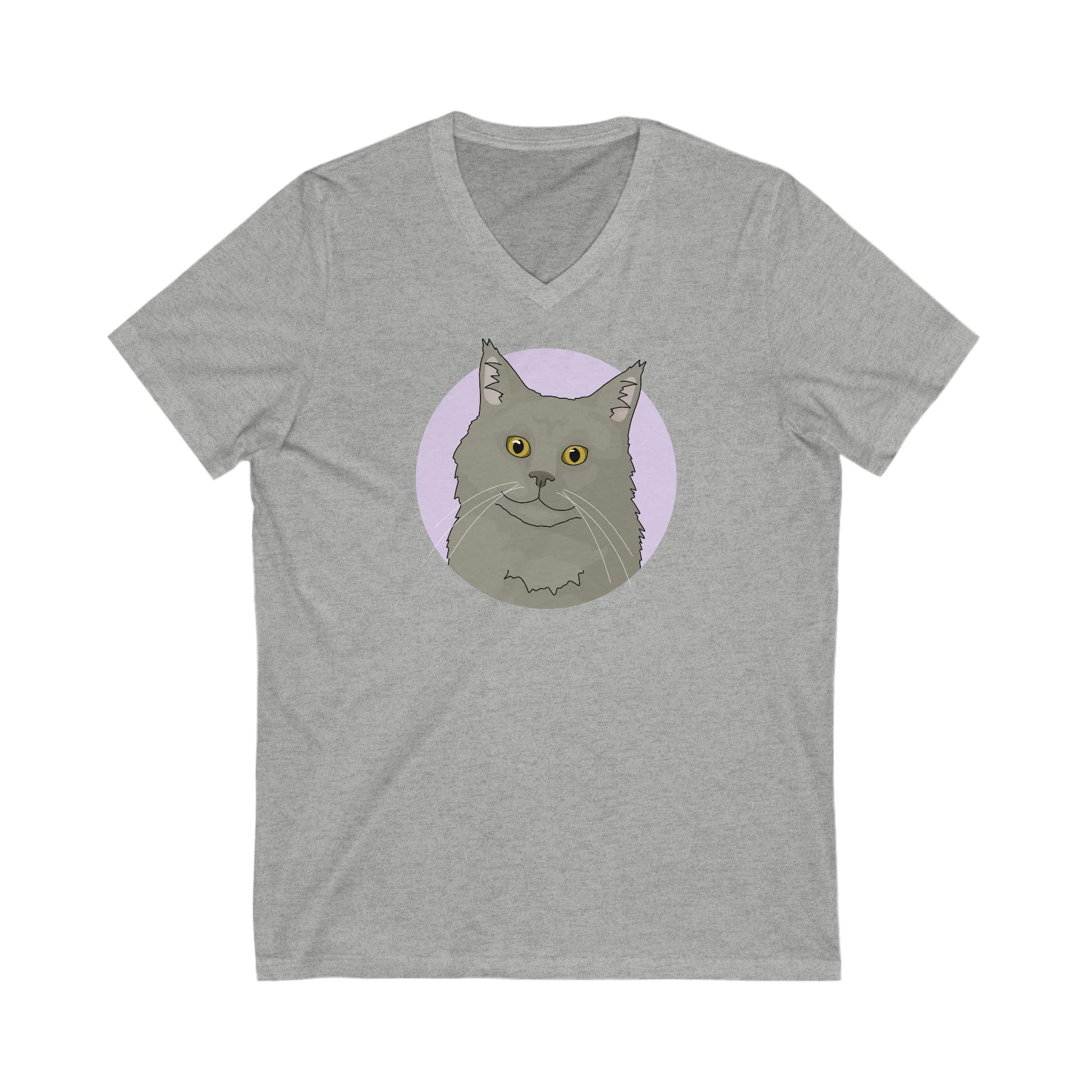 Maine Coon | Unisex V-Neck Tee - Detezi Designs-26545311796401769444