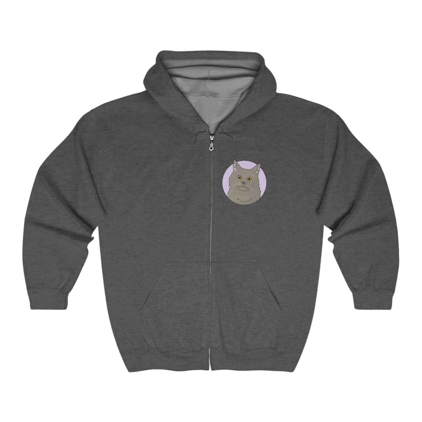 Maine Coon | Zip-up Sweatshirt - Detezi Designs-11945388422621986454