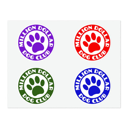 Million Dollar Dog Club | Sticker Sheet - Detezi Designs-18538213799096980836