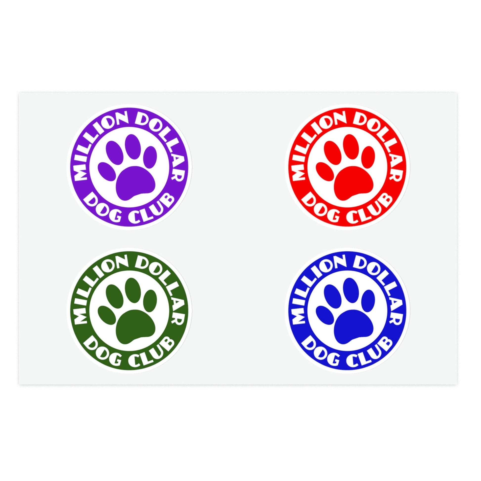 Million Dollar Dog Club | Sticker Sheet - Detezi Designs-30745520428916438519