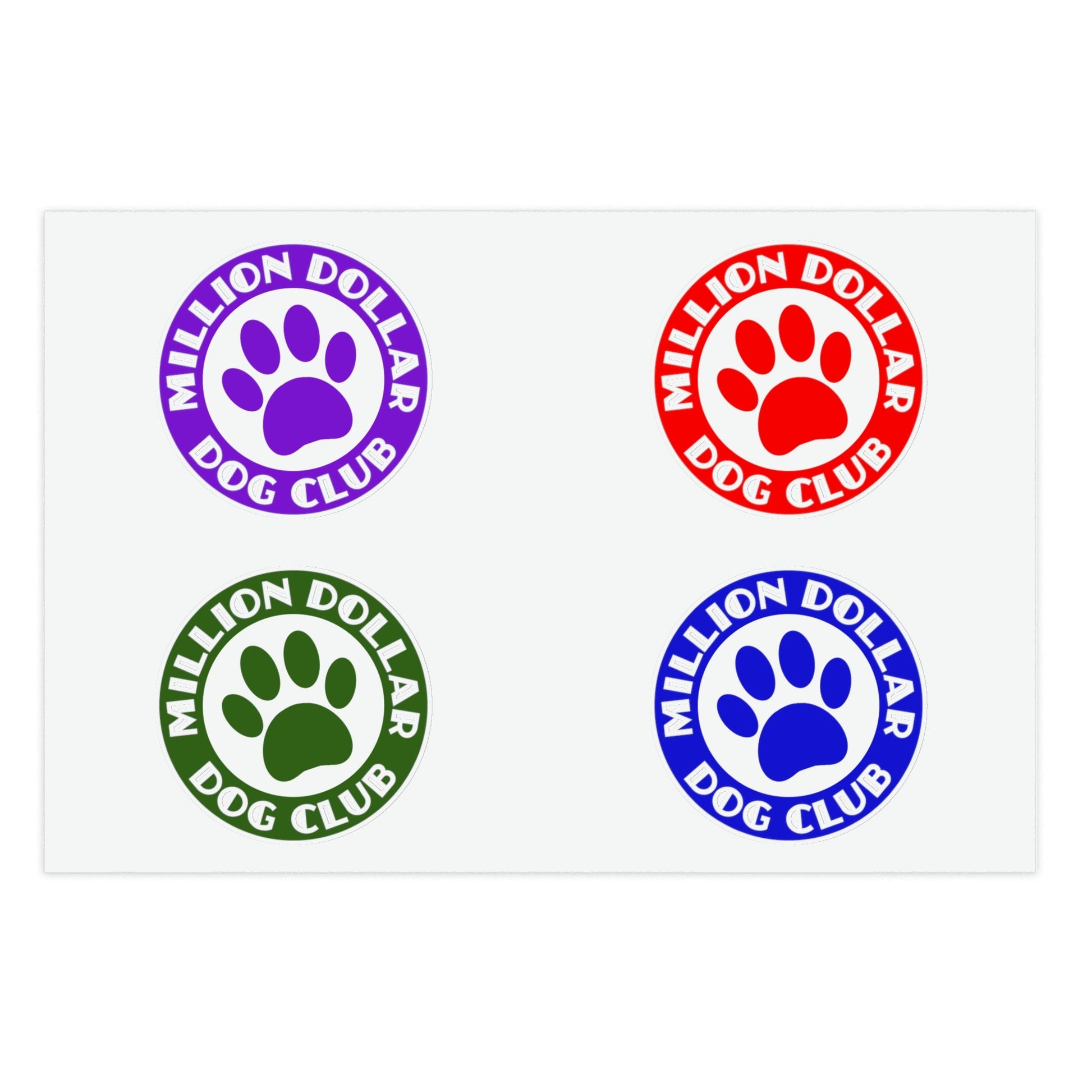Million Dollar Dog Club | Sticker Sheet - Detezi Designs-45855578773775586455