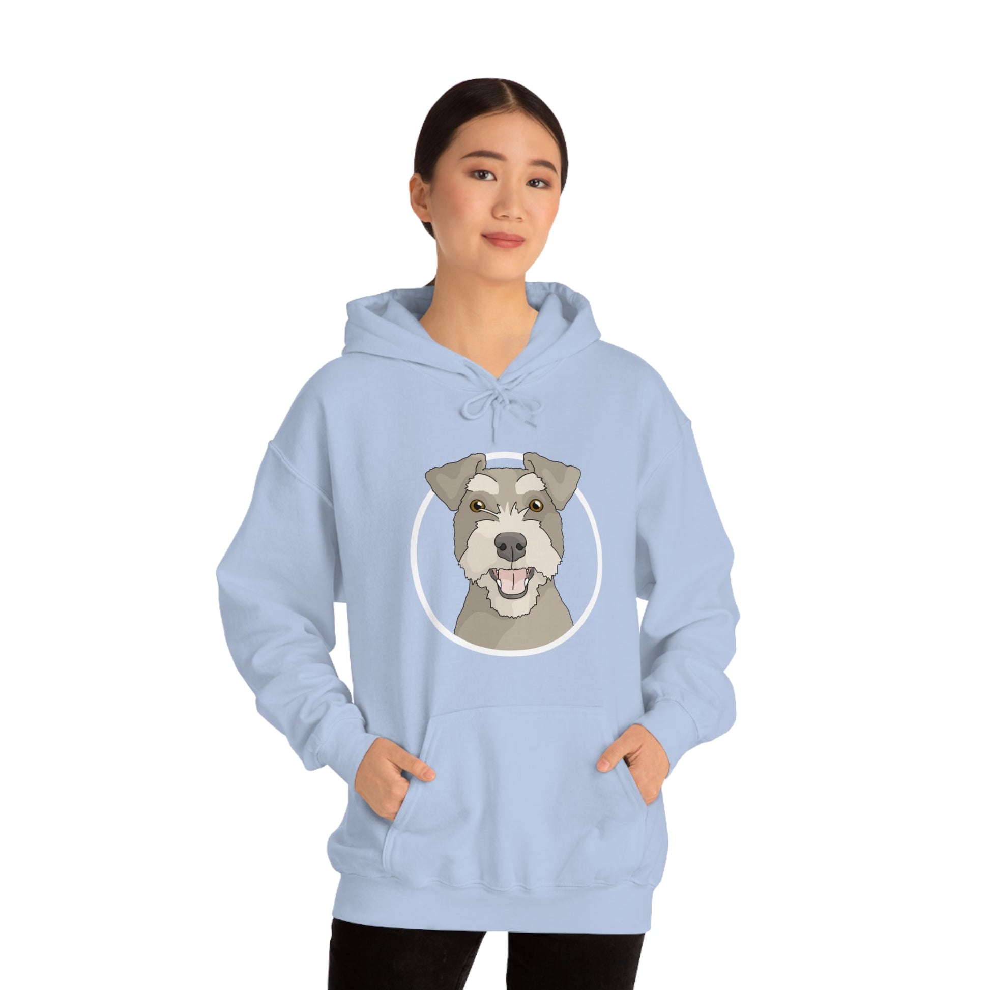 Miniature Schnauzer Circle | Hooded Sweatshirt - Detezi Designs-31162509997666382041