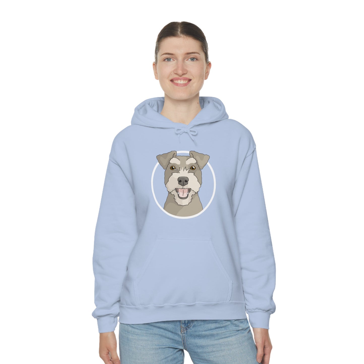 Miniature Schnauzer Circle | Hooded Sweatshirt - Detezi Designs-31162509997666382041