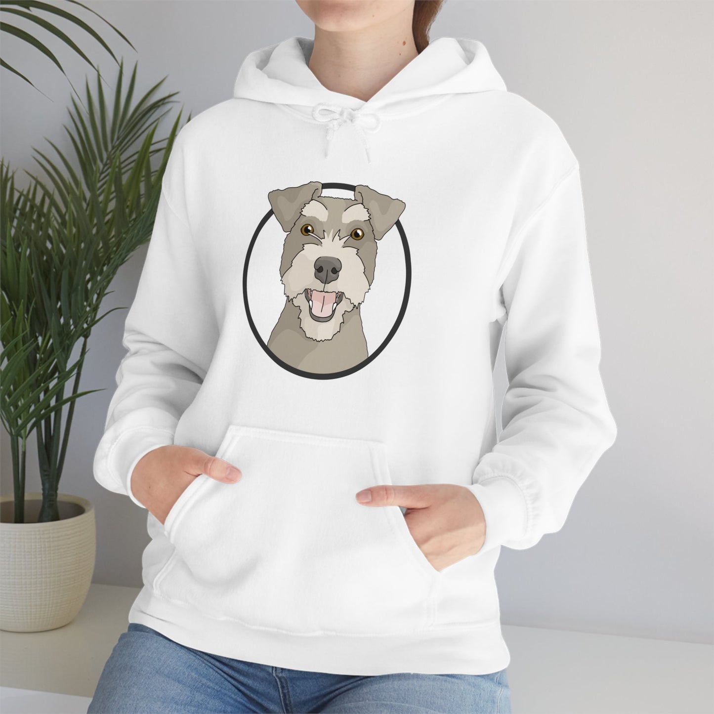 Miniature Schnauzer Circle | Hooded Sweatshirt - Detezi Designs-31162509997666382041