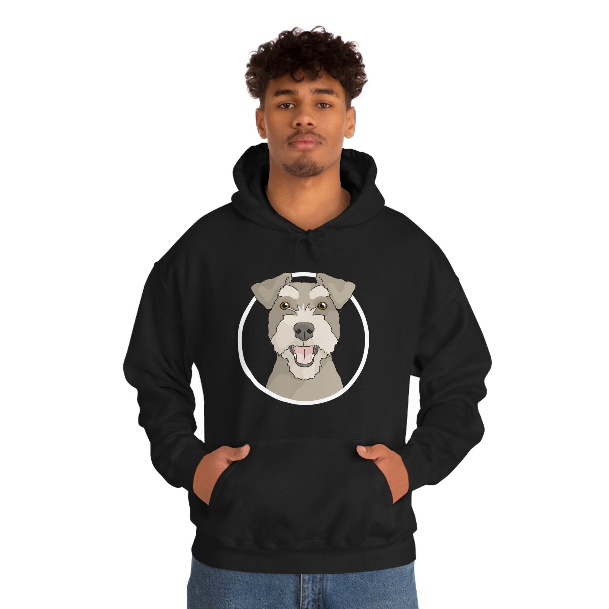 Miniature Schnauzer Circle | Hooded Sweatshirt - Detezi Designs-31162509997666382041