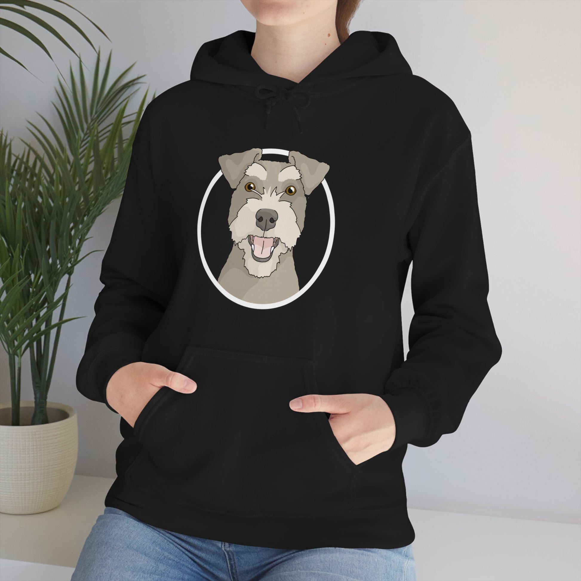 Miniature Schnauzer Circle | Hooded Sweatshirt - Detezi Designs-31162509997666382041