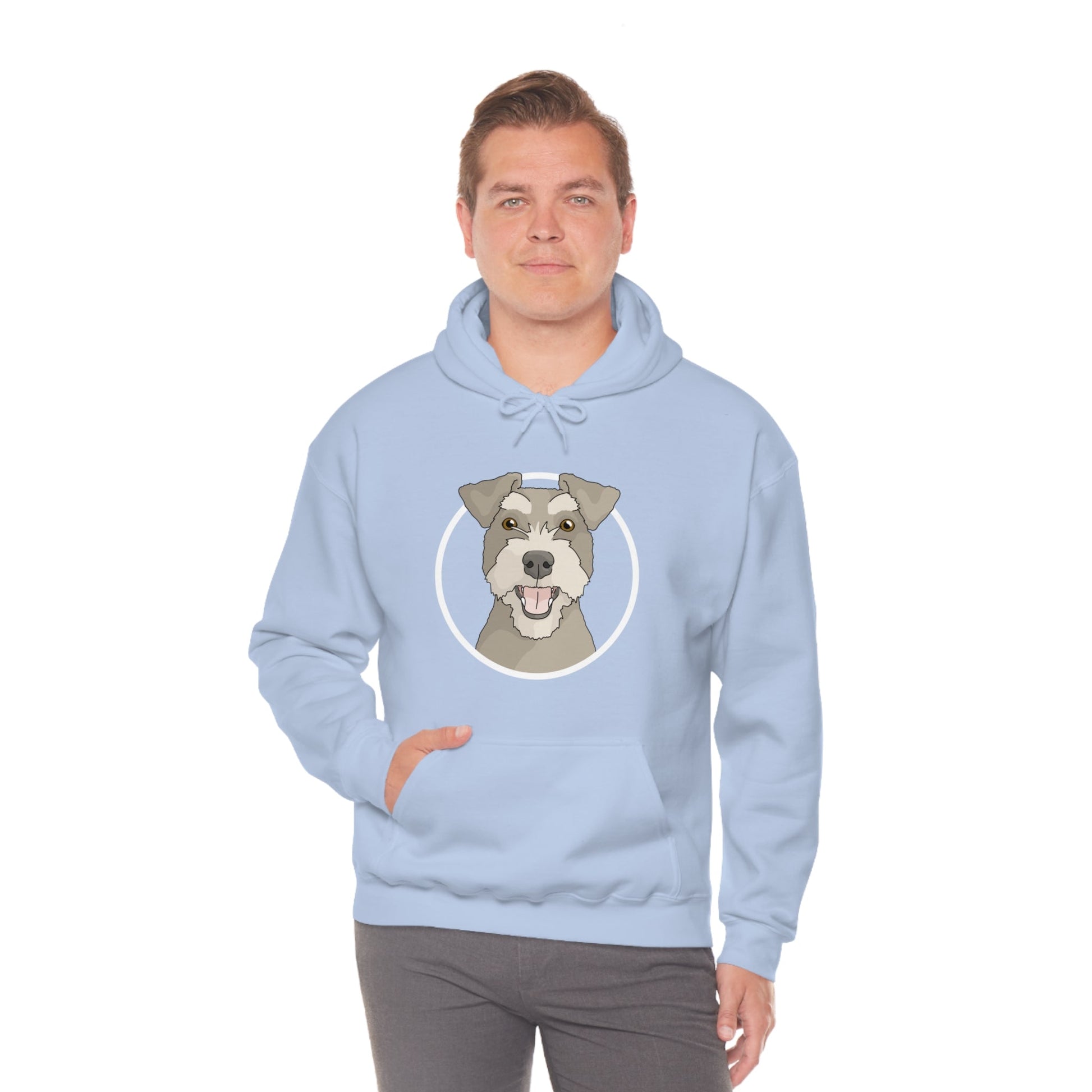 Miniature Schnauzer Circle | Hooded Sweatshirt - Detezi Designs-31162509997666382041