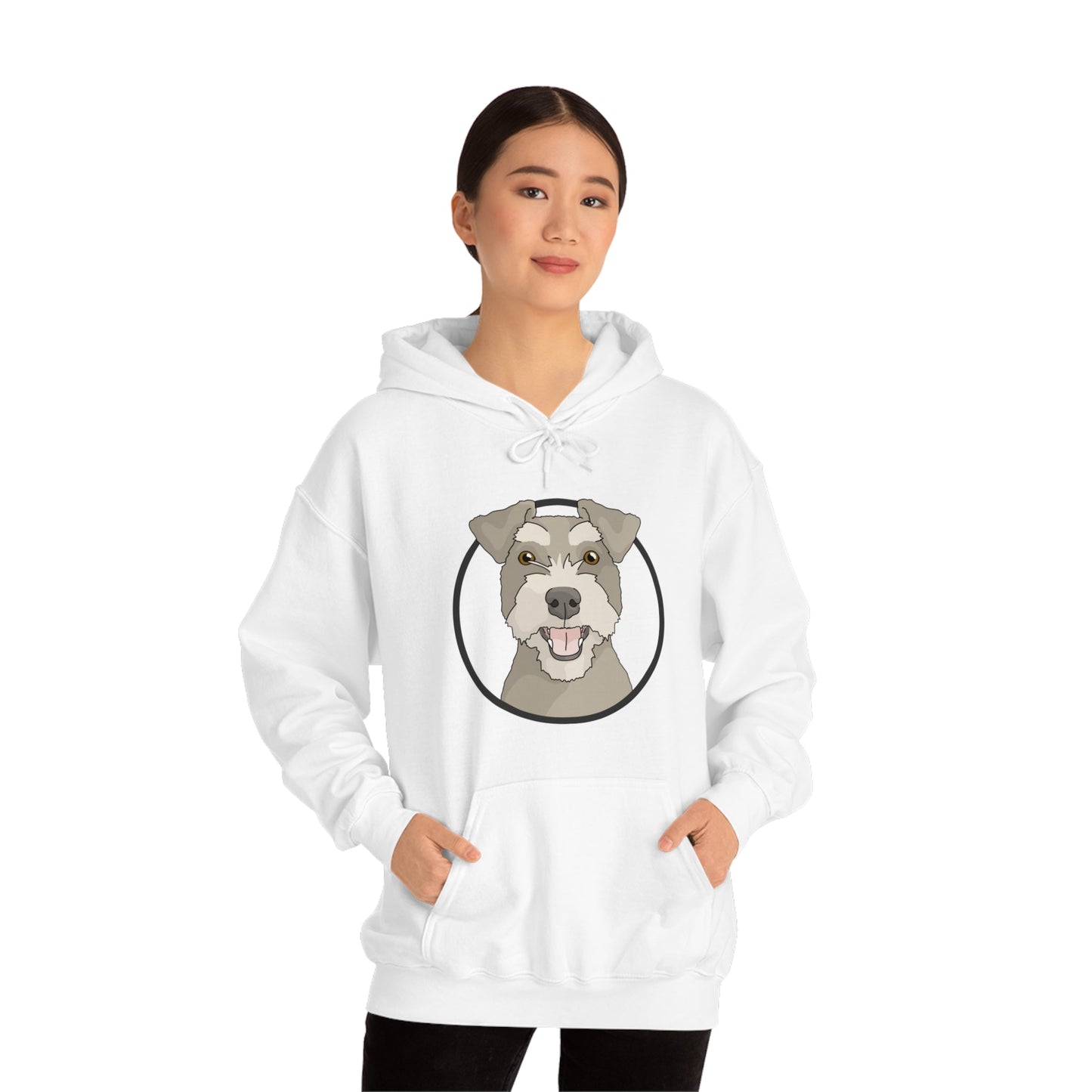 Miniature Schnauzer Circle | Hooded Sweatshirt - Detezi Designs-31162509997666382041