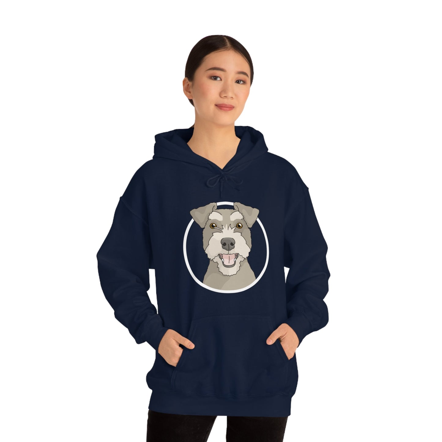 Miniature Schnauzer Circle | Hooded Sweatshirt - Detezi Designs-31162509997666382041