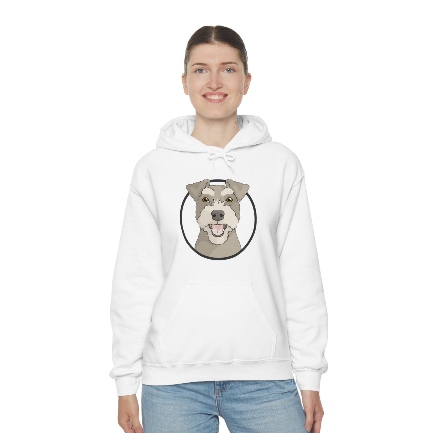 Miniature Schnauzer Circle | Hooded Sweatshirt - Detezi Designs-31162509997666382041