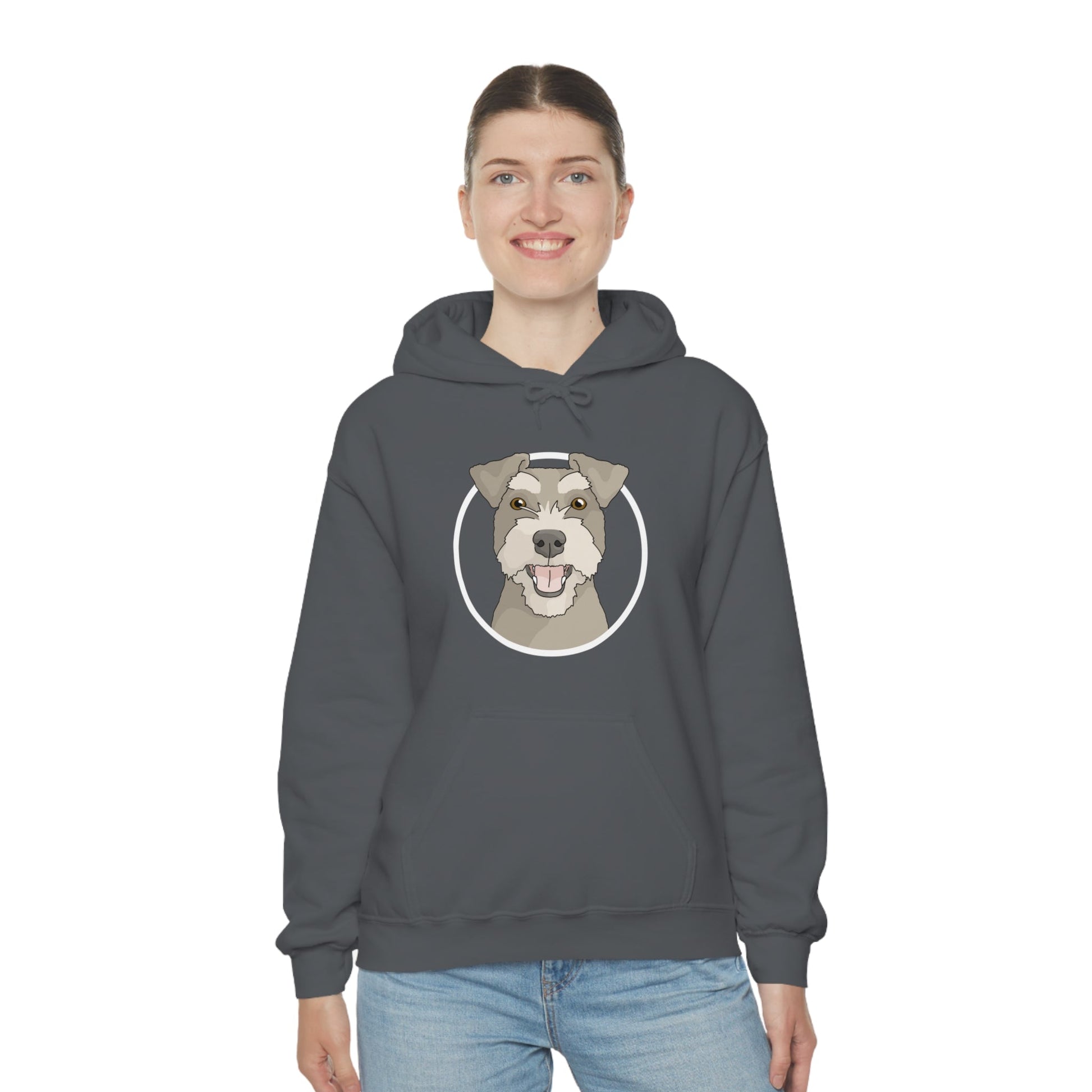 Miniature Schnauzer Circle | Hooded Sweatshirt - Detezi Designs-31162509997666382041