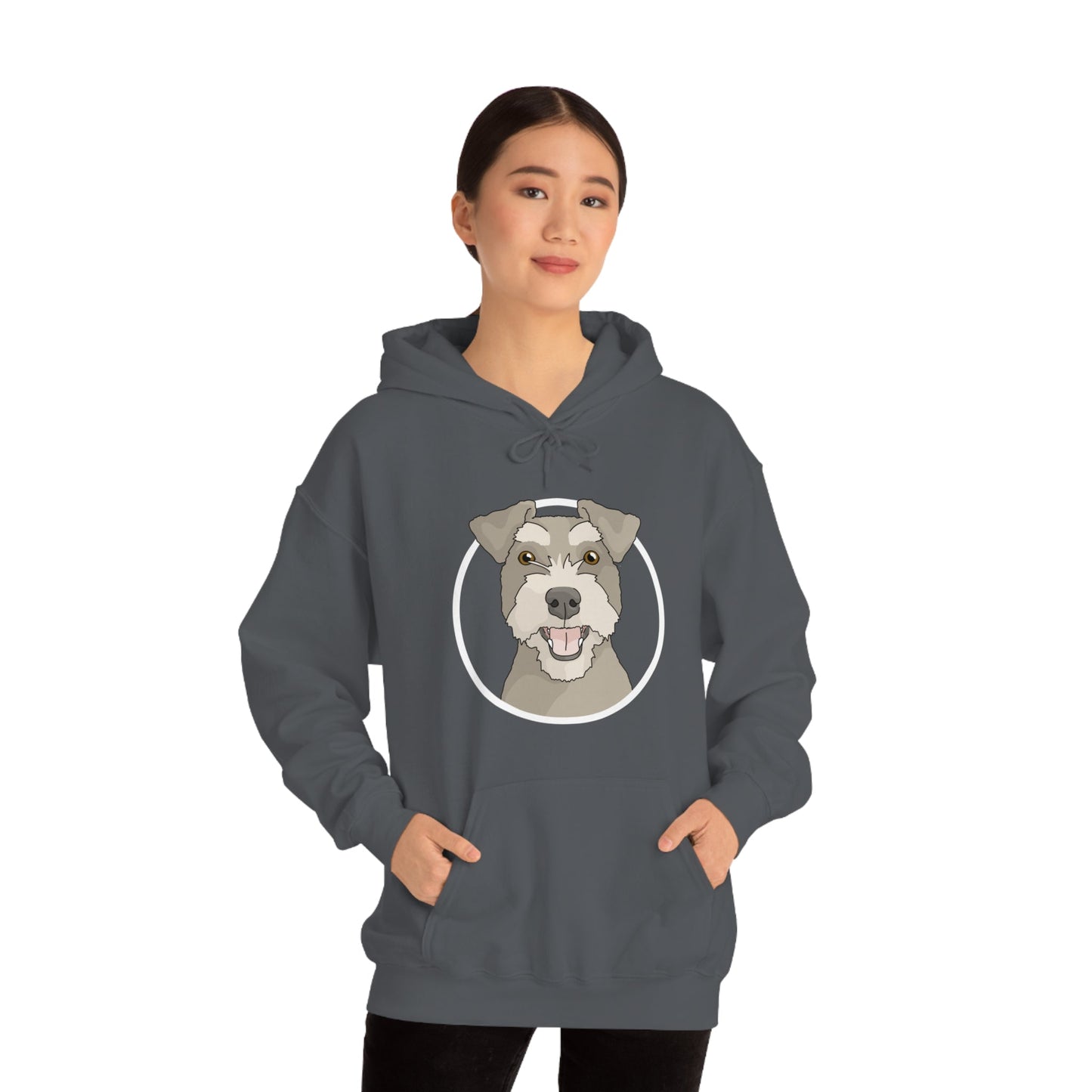 Miniature Schnauzer Circle | Hooded Sweatshirt - Detezi Designs-31162509997666382041