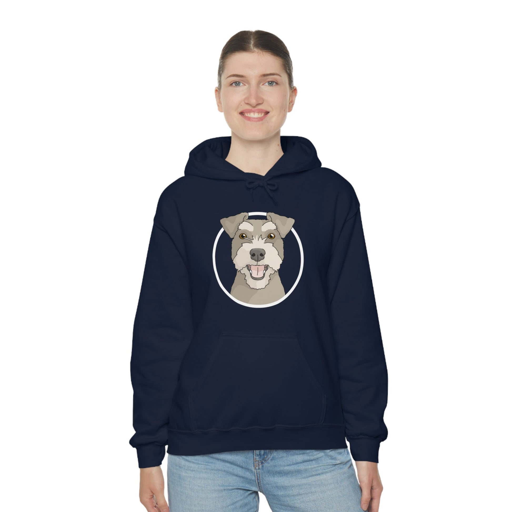 Miniature Schnauzer Circle | Hooded Sweatshirt - Detezi Designs-31162509997666382041