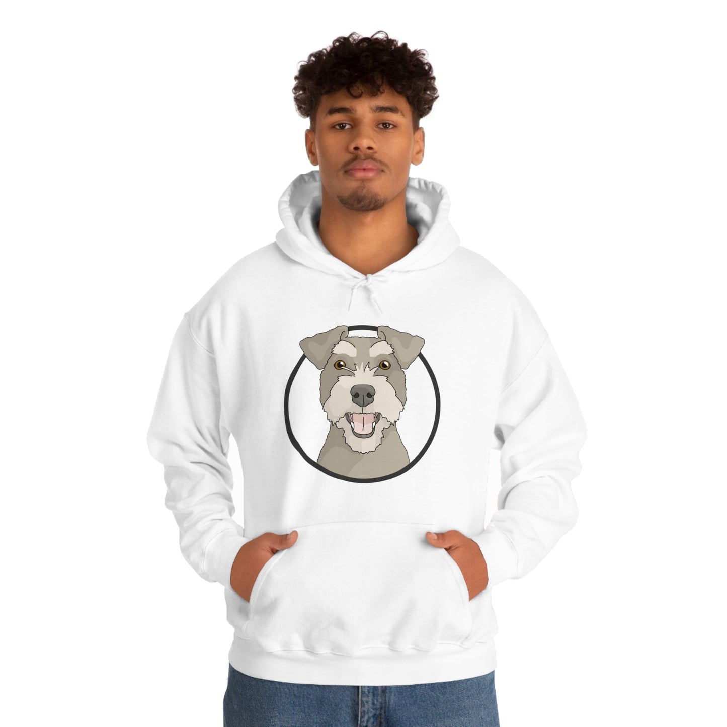 Miniature Schnauzer Circle | Hooded Sweatshirt - Detezi Designs-31162509997666382041