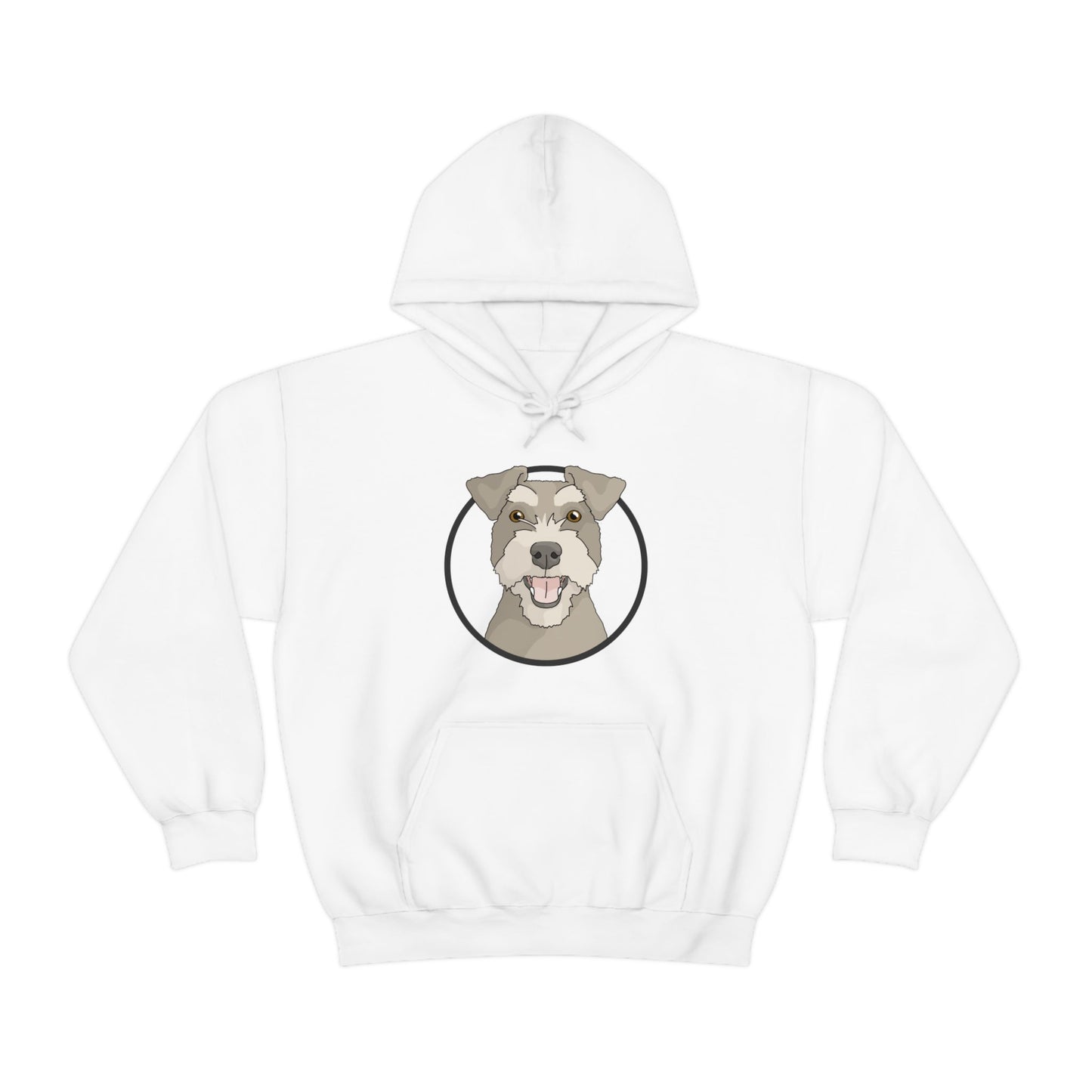 Miniature Schnauzer Circle | Hooded Sweatshirt - Detezi Designs-32976589014938812094