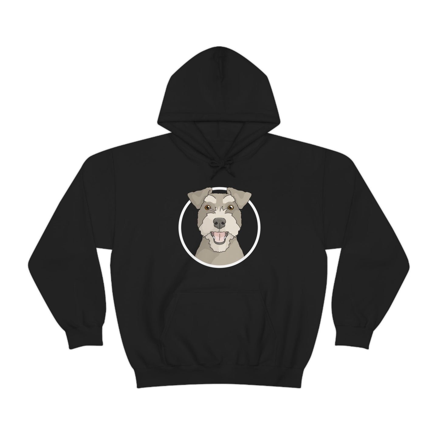 Miniature Schnauzer Circle | Hooded Sweatshirt - Detezi Designs-75552220810187269179