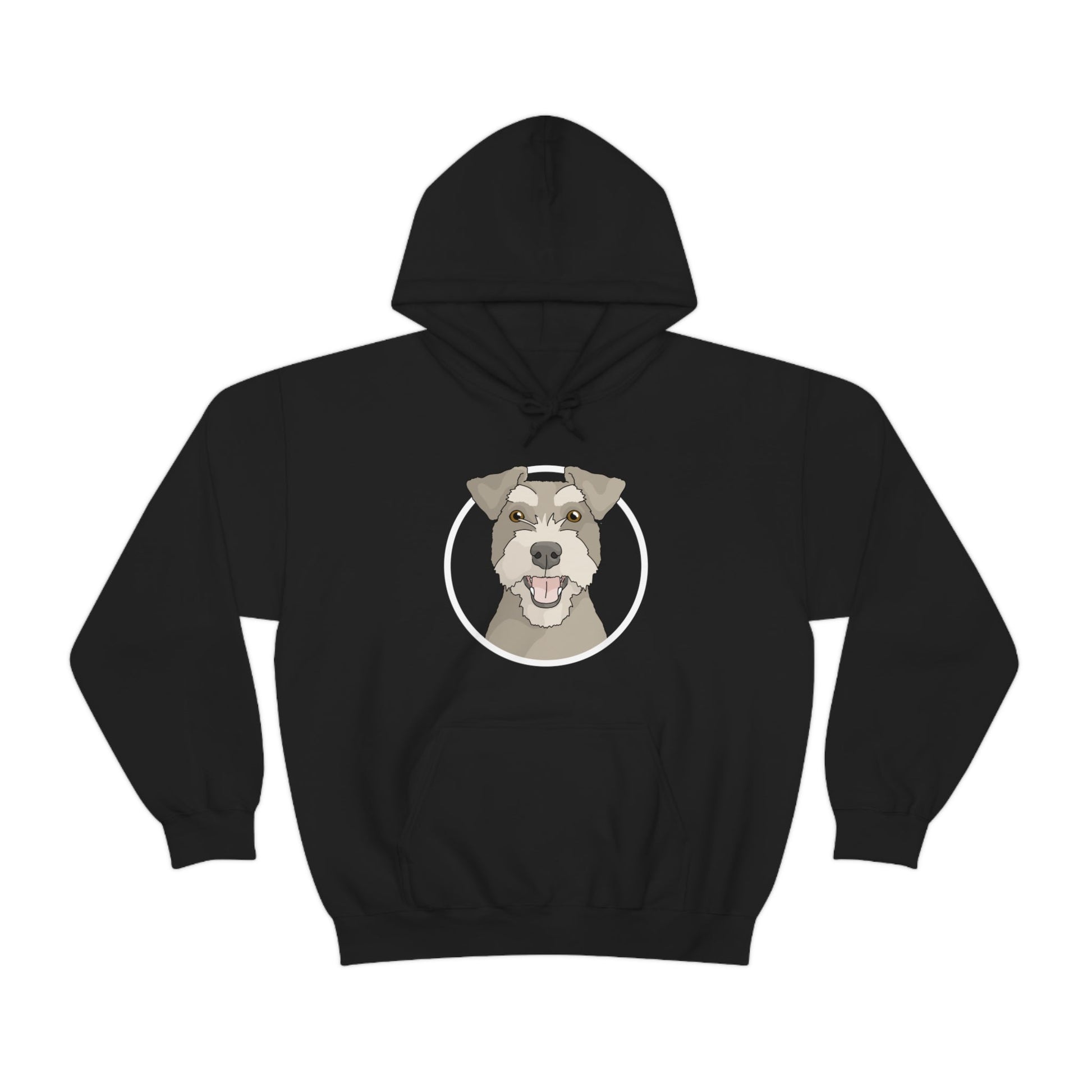 Miniature Schnauzer Circle | Hooded Sweatshirt - Detezi Designs-75552220810187269179