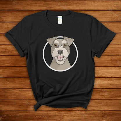 Miniature Schnauzer Circle | T-shirt - Detezi Designs-17732854652417756381