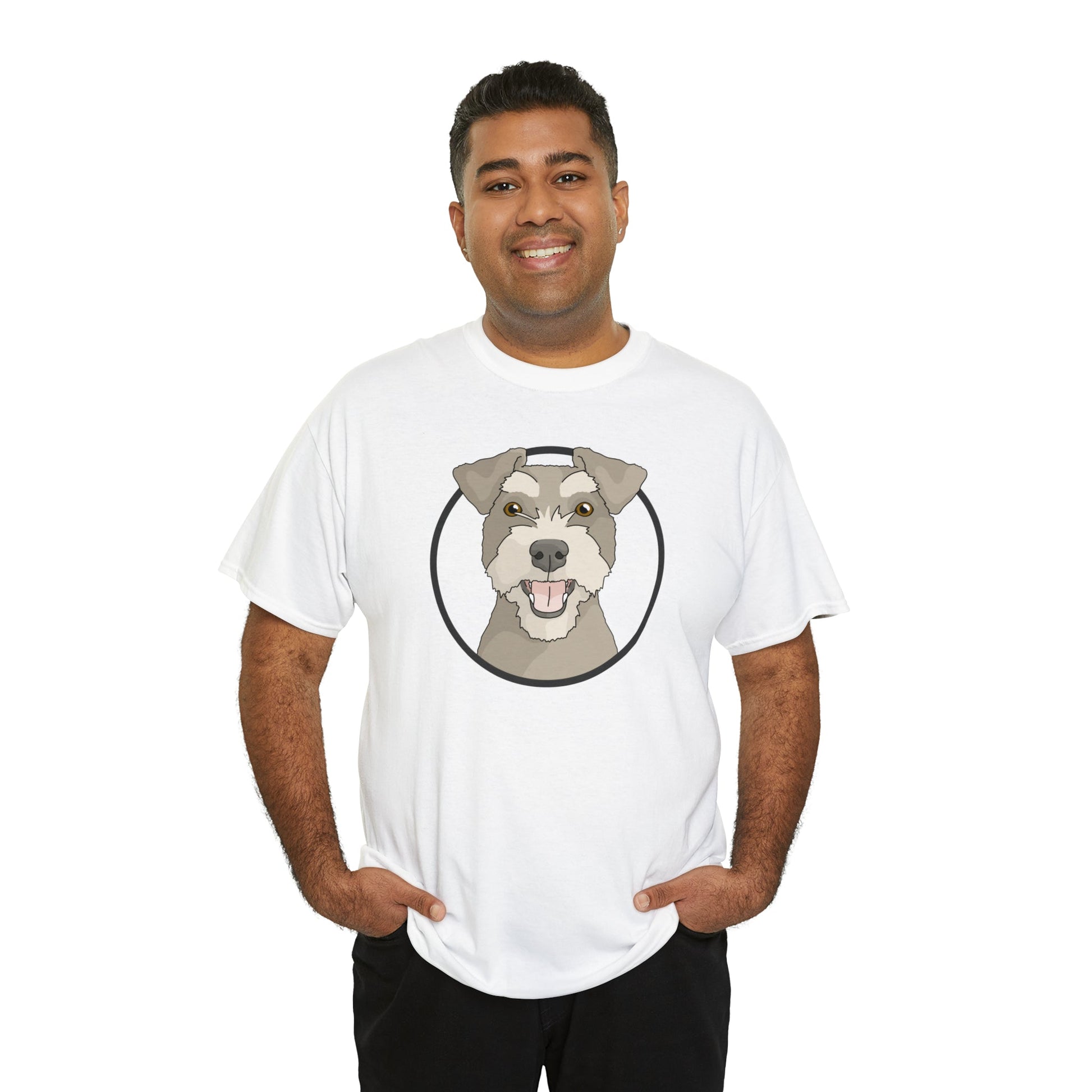 Miniature Schnauzer Circle | T-shirt - Detezi Designs-22629973251283270035