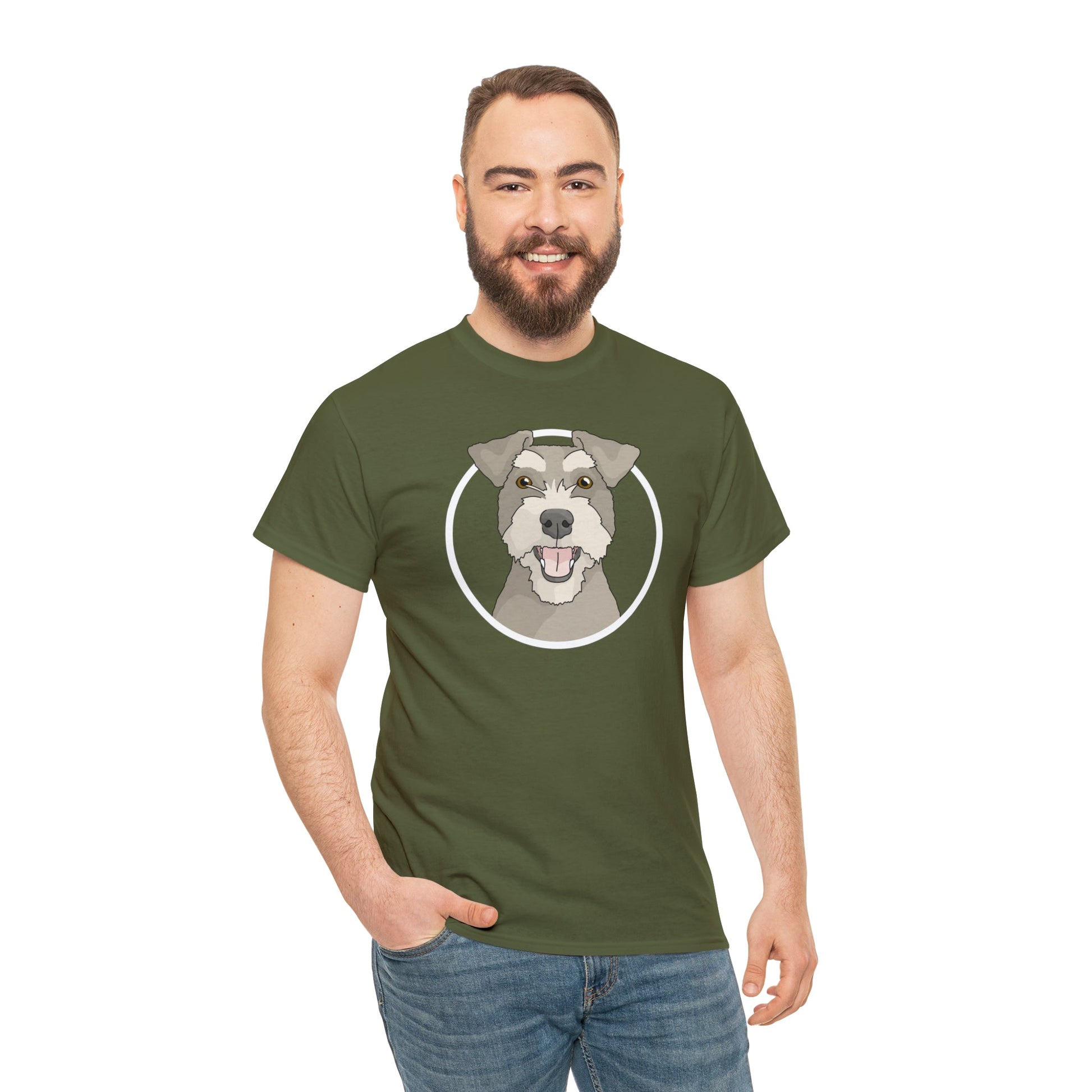 Miniature Schnauzer Circle | T-shirt - Detezi Designs-22629973251283270035