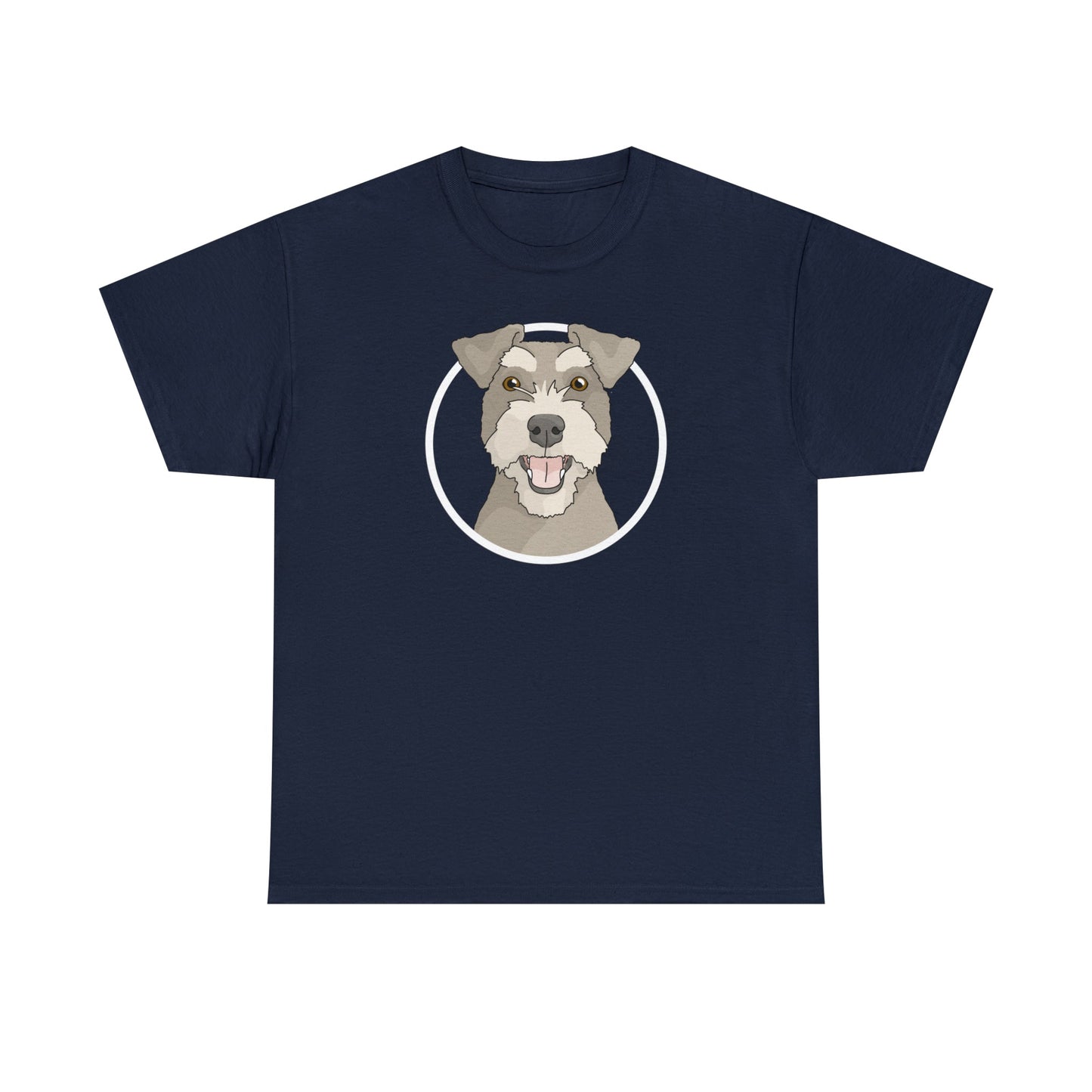 Miniature Schnauzer Circle | T-shirt - Detezi Designs-28436669341559427264