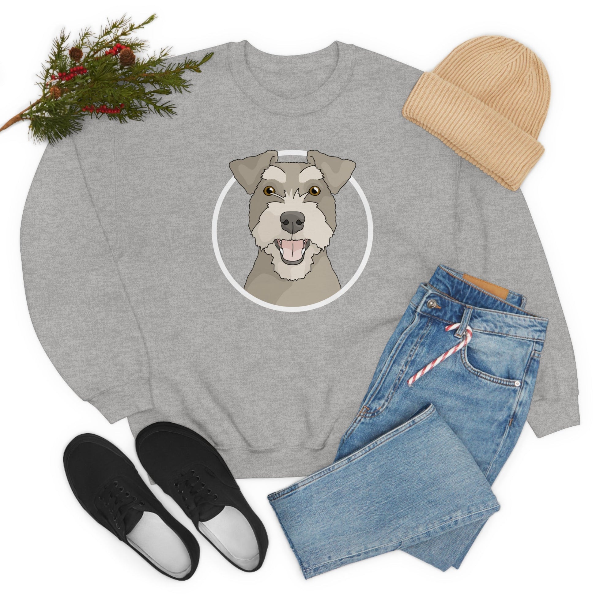 Miniature Schnauzer | Crewneck Sweatshirt - Detezi Designs-40690698769847595711