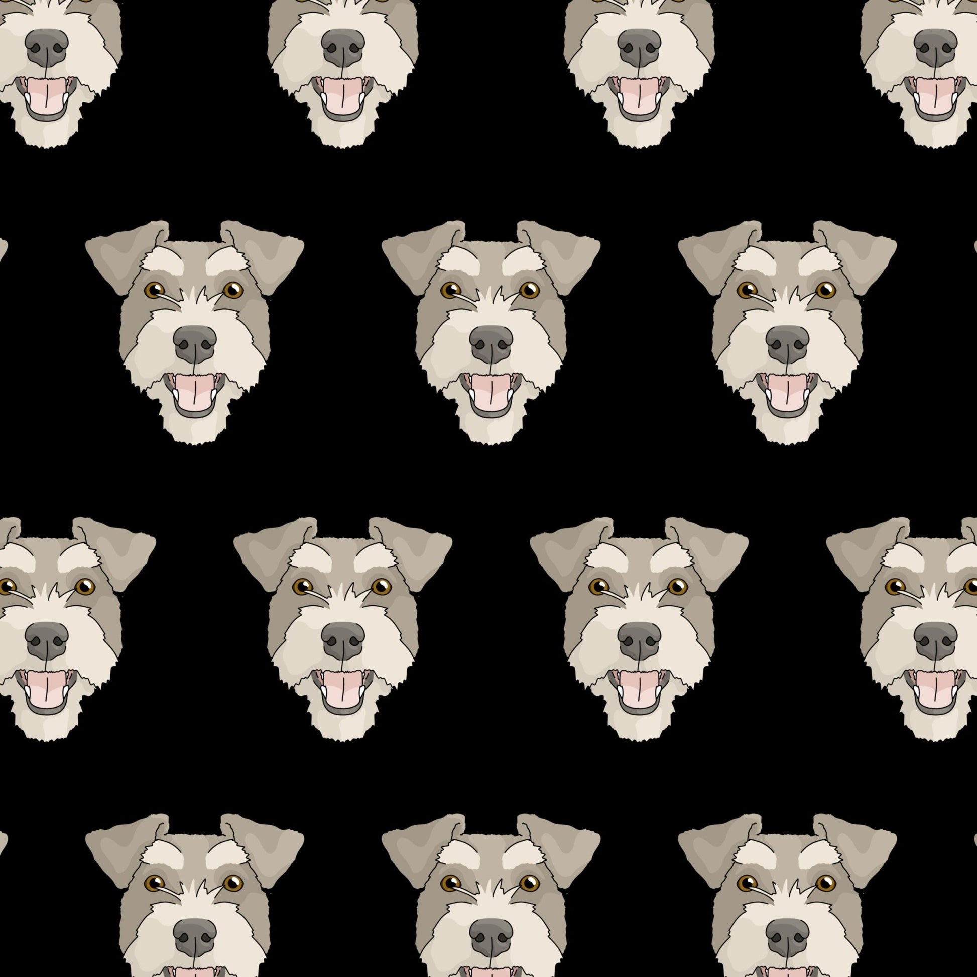 Miniature Schnauzer Faces | Crop Tee - Detezi Designs-GR001