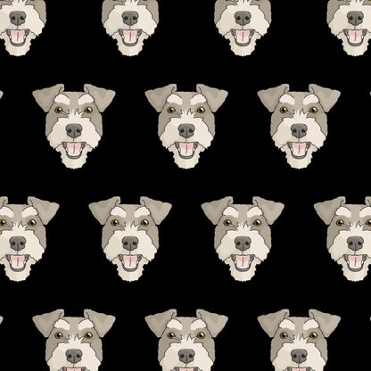 Miniature Schnauzer Faces | Crop Tee - Detezi Designs-GR001