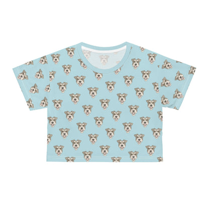 Miniature Schnauzer Faces | Crop Tee - Detezi Designs-GR001