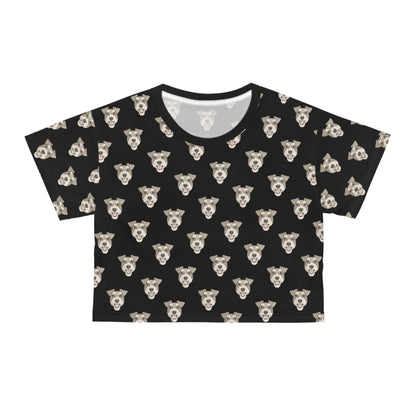 Miniature Schnauzer Faces | Crop Tee - Detezi Designs-GR001