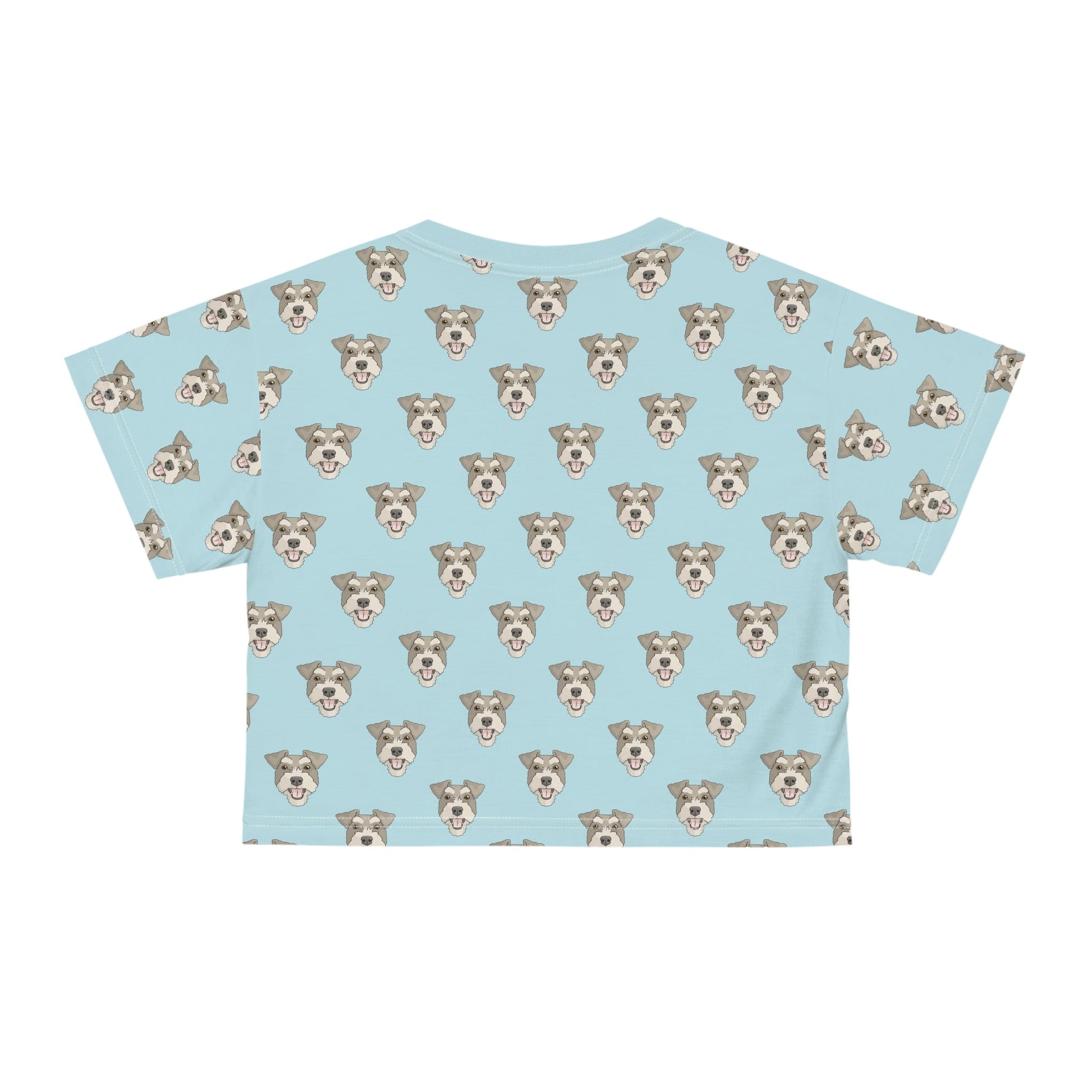 Miniature Schnauzer Faces | Crop Tee - Detezi Designs-GR001