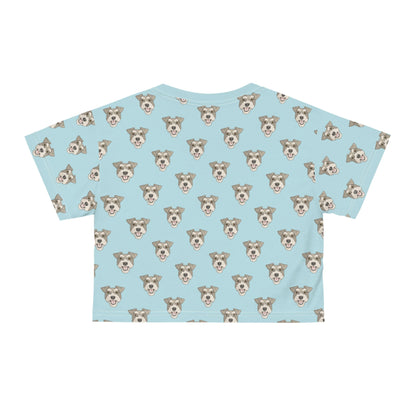 Miniature Schnauzer Faces | Crop Tee - Detezi Designs-GR001