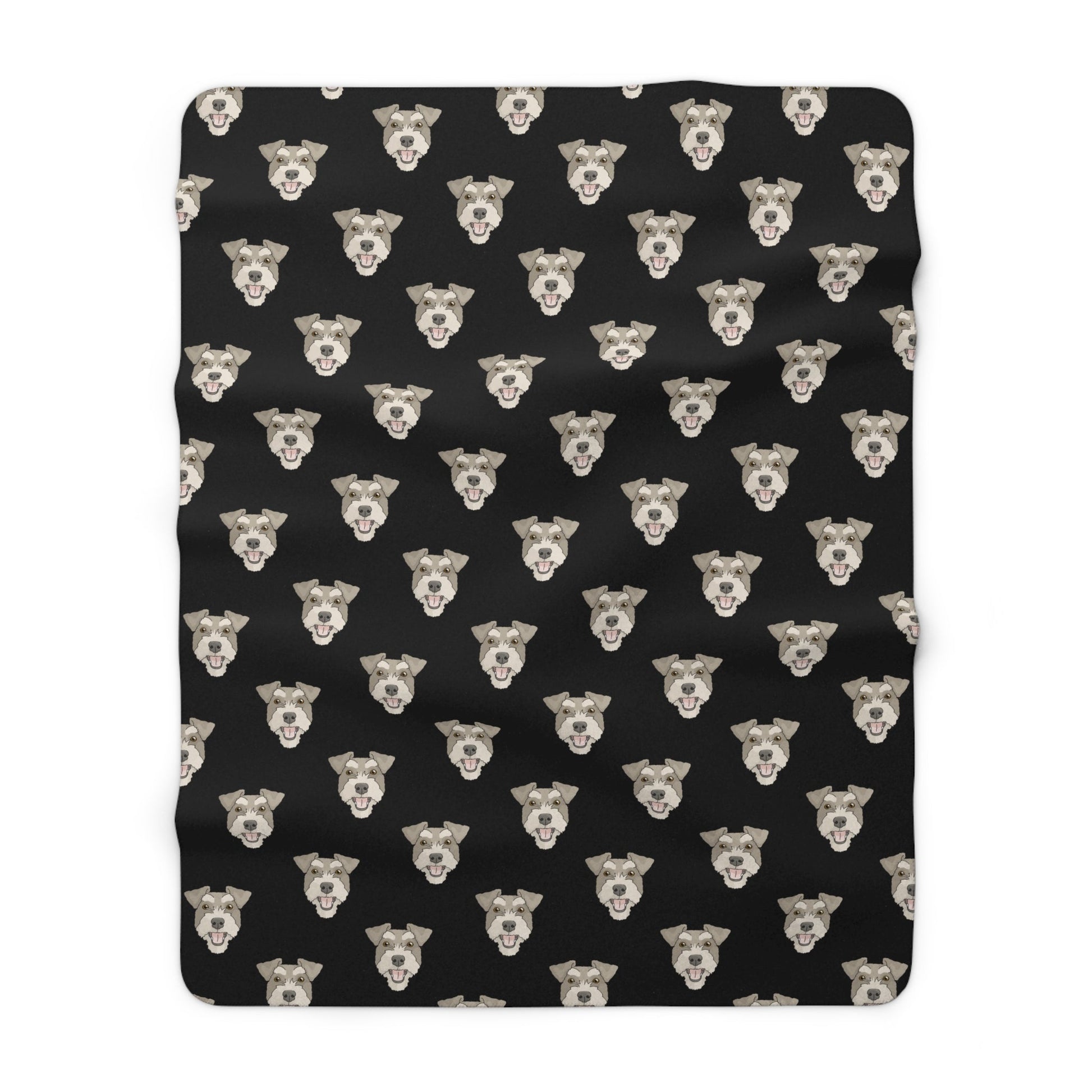 Miniature Schnauzer | Sherpa Fleece Blanket - Detezi Designs-17564064842468062479