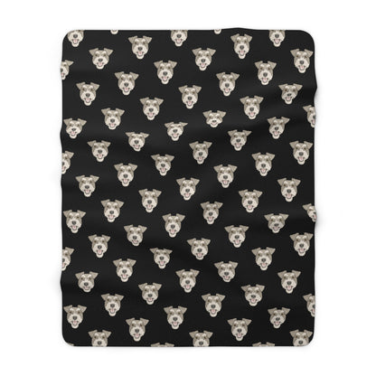 Miniature Schnauzer | Sherpa Fleece Blanket - Detezi Designs-17564064842468062479