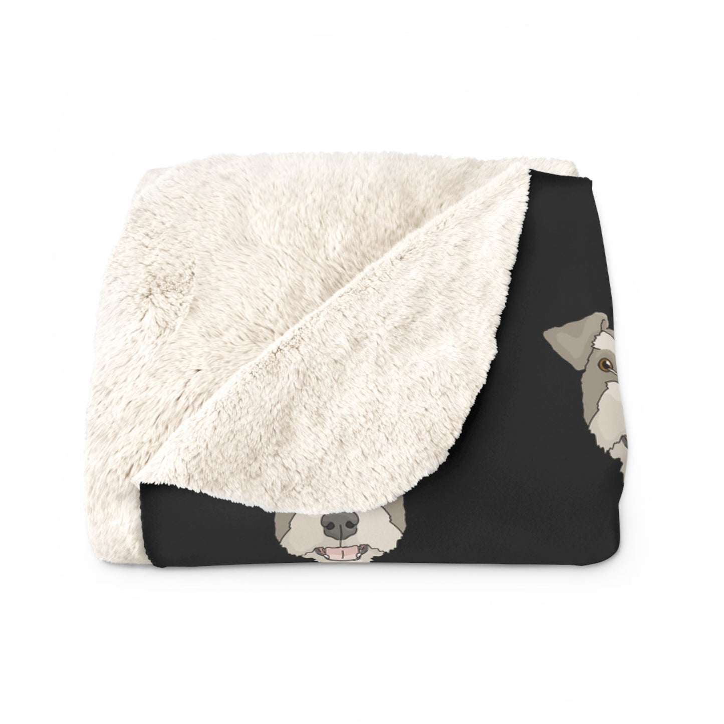 Miniature Schnauzer | Sherpa Fleece Blanket - Detezi Designs-27960211639349396395