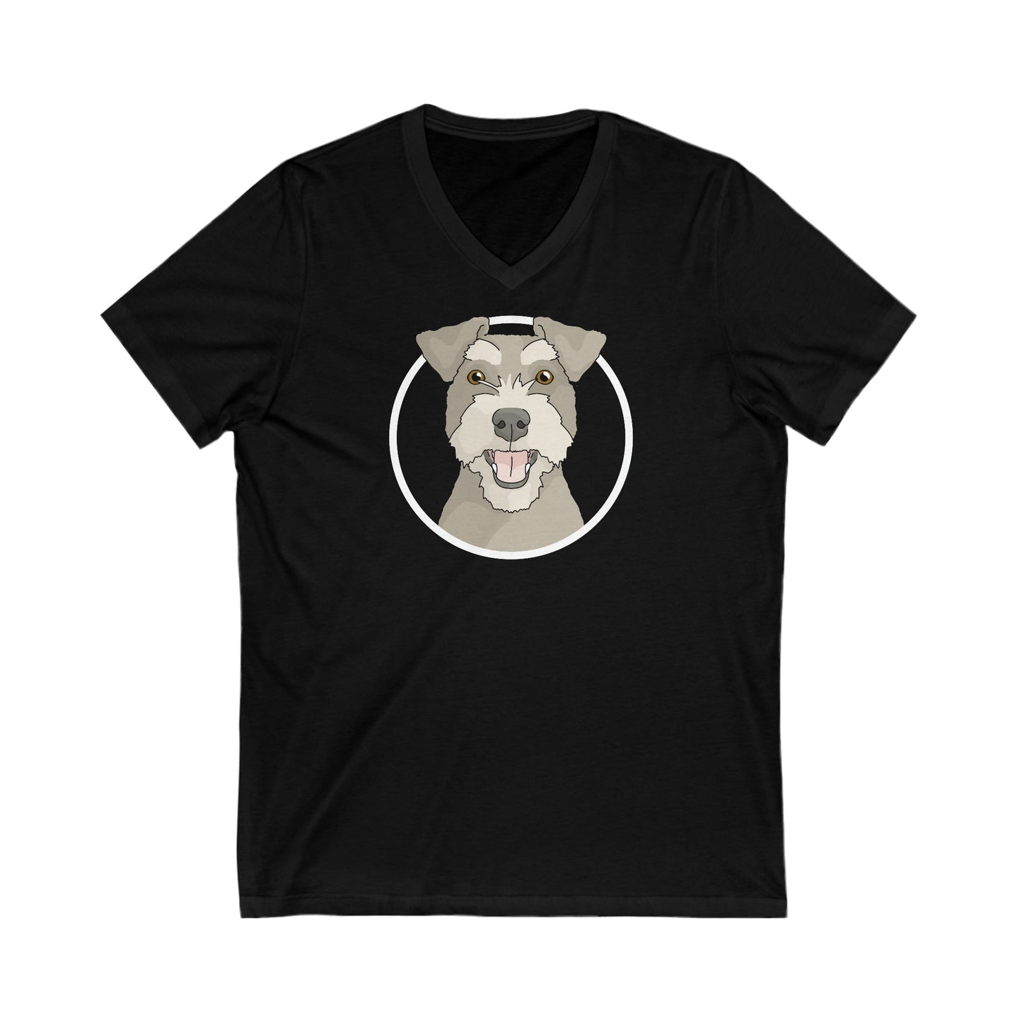 Miniature Schnauzer | Unisex V-Neck Tee - Detezi Designs-15534684808075527124