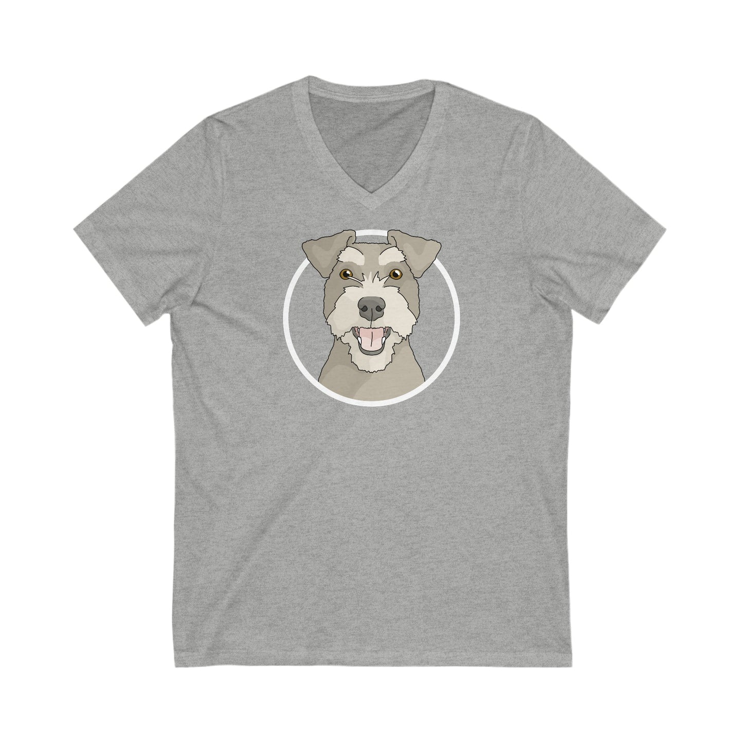 Miniature Schnauzer | Unisex V-Neck Tee - Detezi Designs-26459832838234167574