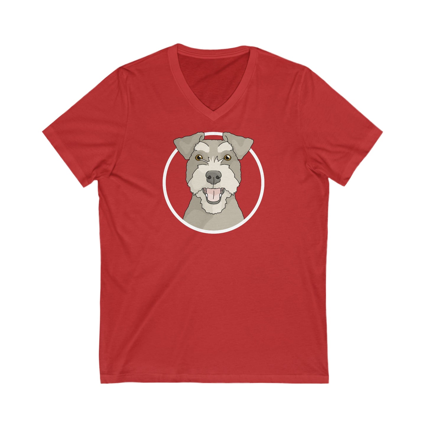 Miniature Schnauzer | Unisex V-Neck Tee - Detezi Designs-26924742561860483458