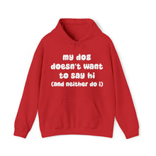 Load image into Gallery viewer, My Dog Doesn&#39;t Want To Say Hi (And Neither Do I) | Hooded Sweatshirt - Detezi Designs-24488405966955285324
