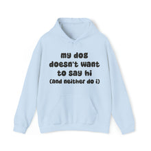 Load image into Gallery viewer, My Dog Doesn&#39;t Want To Say Hi (And Neither Do I) | Hooded Sweatshirt - Detezi Designs-51106400296090407501
