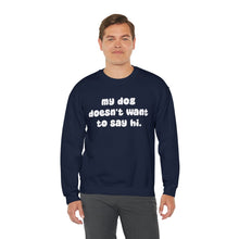 Load image into Gallery viewer, My Dog Doesn&#39;t Want To Say Hi | Crewneck Sweatshirt - Detezi Designs-10526371080542143504
