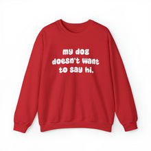 Load image into Gallery viewer, My Dog Doesn&#39;t Want To Say Hi | Crewneck Sweatshirt - Detezi Designs-21468404130894575961
